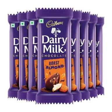 Cadbury Dairy Milk Roast Almond Chocolate Bar, 8 x 36 g Multipack