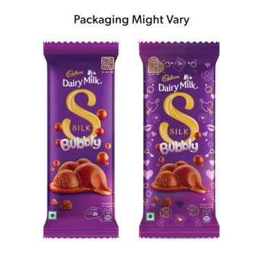 Cadbury Dairy Milk Silk Bubbly Chocolate Bar, 3 x 120 g Multipack