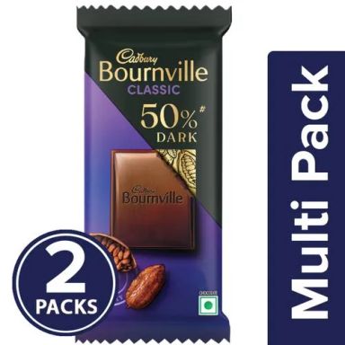 Cadbury Bournville Rich Cocoa Dark Chocolate Bar, 2 x 31 g Multipack