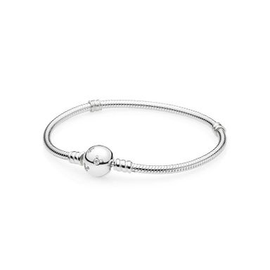 Pandora Disney, Moments Sparkling Mickey Mouse & Snake Chain Bracelet