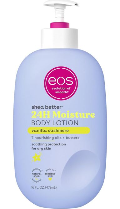 EOS Shea Better Body Lotion 24-Hour Moisture Skin Care, Lightweight & Non-Greasy, Made with Natural Shea, Vegan, 16 Fl Oz 