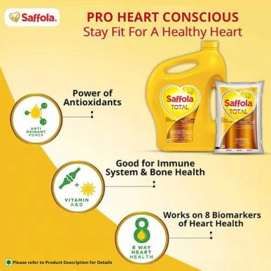 Saffola Saffola Total 1L- Pack of 3, 3 x 1 L Multipack