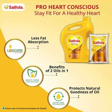 Saffola Saffola Total 1L- Pack of 3, 3 x 1 L Multipack