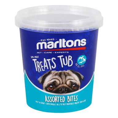 MARLTONS SEMI MOIST ASSORTED BITES TUB - 500G 