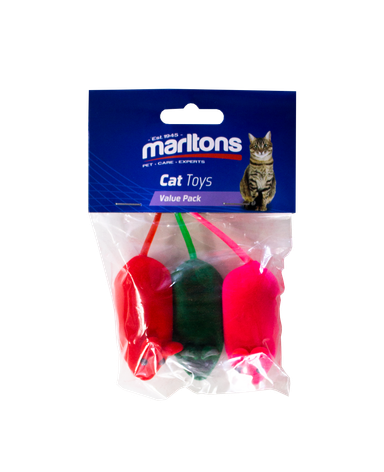 MARLTONS PVC SQUEAKY MOUSE CAT TOY