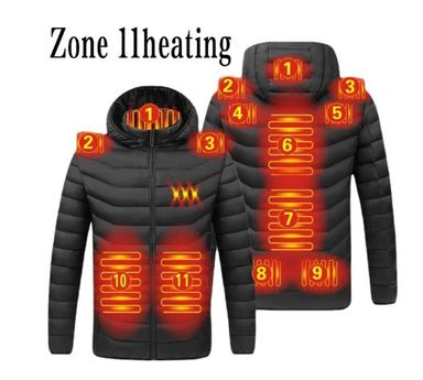 11 Zone USB Electric Heated Thermal Jacket for Men and Women – Stay Warm and Cozy in Style