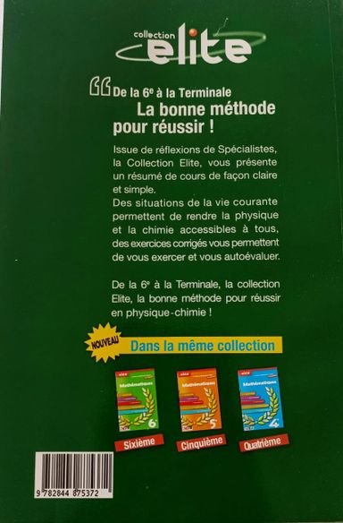 Physique/Chimie (ELITE) - (Parascolaire) 6ieme