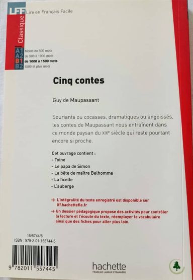 CINQ CONTES (Guy de Maupassant) - 4ieme