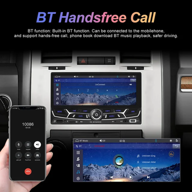 Rádio 2din 6,86 polegadas Bluetooth Carplay via USB FM type-C Touch 
