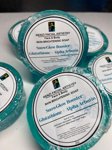 2oz SnowGlow Booster- Glutathione + Alpha Arbutin Bar Soap