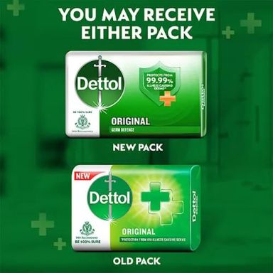 Dettol Bathing Bar Soap - Germ Protection, Original, 8x125 g Multipack