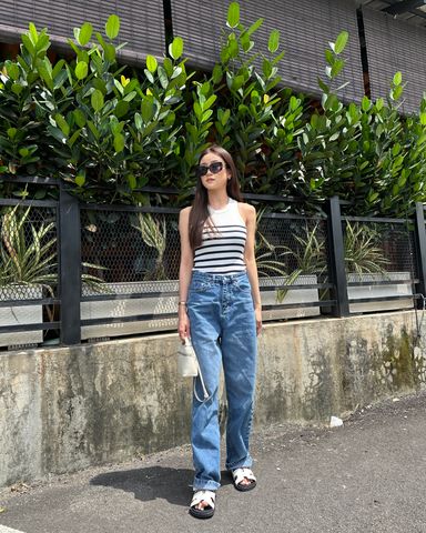 STRIPE HALTER TOP