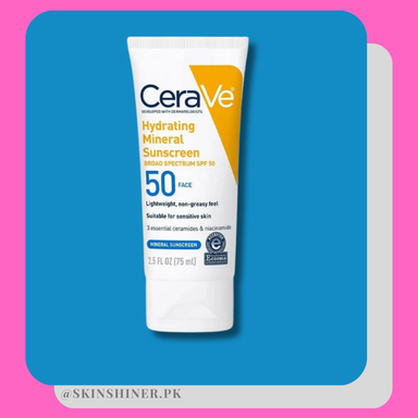 CeraVe Hydrating Mineral Sun Screen Spf50 Face Best For Dry Skin