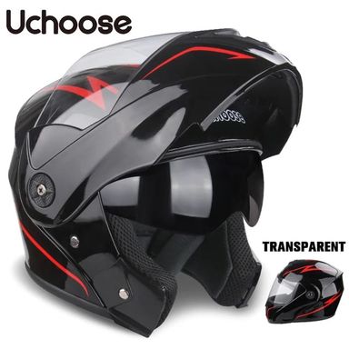 Unisex Modular Motorcycle Helmet with DOT Certification and Double Lens Visor