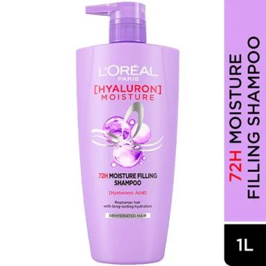 L'OREAL PARIS Hyaluron Moisture 72H Moisture Filling Shampoo - With Hyaluronic Acid, 1 L