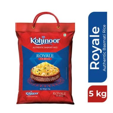 Kohinoor Basmati Rice/Basmati Akki - Royale, Authentic Biryani, 5 kg