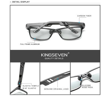 KINGSEVEN Photochromic Men’s and Women Polarized Anti-Glare Chameleon Sunglasses