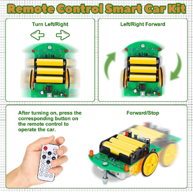 DIY Soldering Kit Infrared Remote Control Intelligent Car 