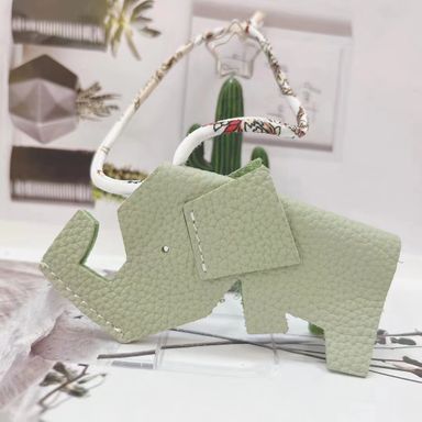 Elephant Charm (Togo Leather)