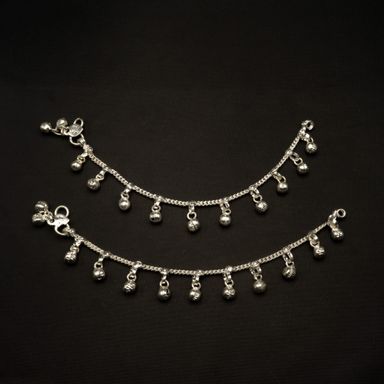 BPA-2109002 – Silver Plated Anklets For Babies