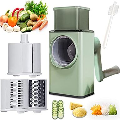 3 In 1 Manual Vegetable Slicer Rotary Cheese Grater Shredder Potato Chopper Carrot Cutter Peeler Maker Kitchen Cutting Tool