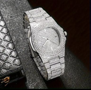 Iced Out Watch Chain and bracelet Set