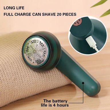 Rechargeable lint remover  Comes with extra blades and brush