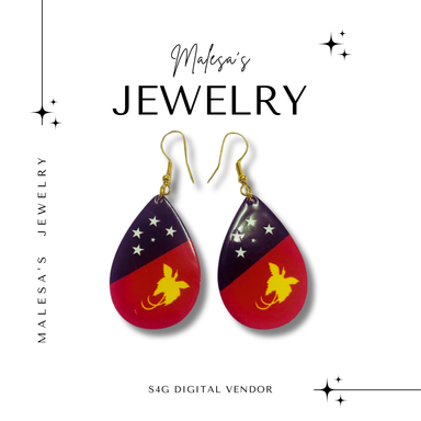 PNG Flag Tear Drop Earing