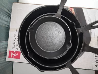 4pcs Cast Iron Skillet Non Stick Pans