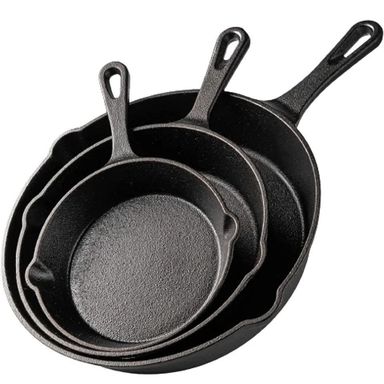 4pcs Cast Iron Skillet Non Stick Pans