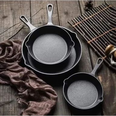 4pcs Cast Iron Skillet Non Stick Pans