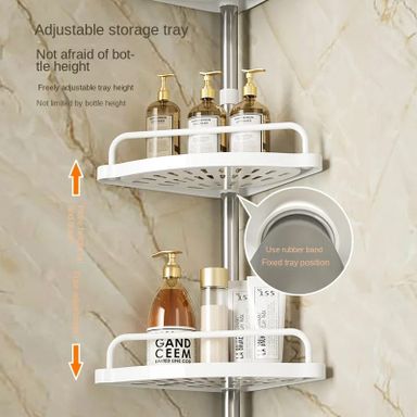 4 tier Adjustable Telescopic Multi corner Shelf Organizer