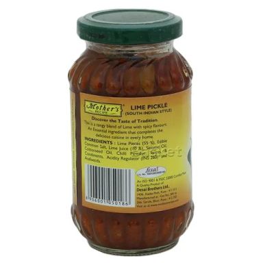 Mother's Recipe Pickle - Lime, South Indian Style, 300 g Jar