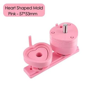 57x53mm DIY Heart Shaped Button/Badge Maker Punching Mould