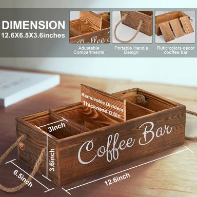 Wooden Coffee / Tea organizer