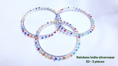 💍SyeShe💝Bollywood Accessories - Rainbow Indie Silverwear