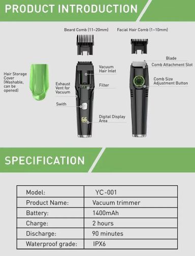 Hair Clipper with Vacuum