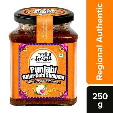 indiSecrets Punjabi Gajar Gobi Shalgam Pickle - Homestyle, 250 g Made With Mustard Oil