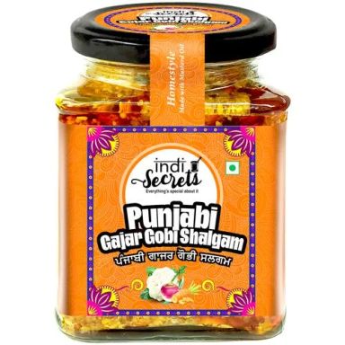 indiSecrets Punjabi Gajar Gobi Shalgam Pickle - Homestyle, 250 g Made With Mustard Oil