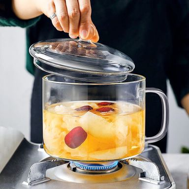 Glass Heat Resistant Cooking Pot