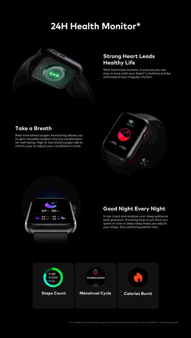 Storm Smart Watch - Black 