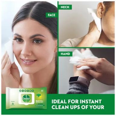 Dettol Multi-use Skin & Surface Wipes, 80 pcs