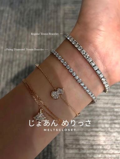 (PO) 3 PRONG DIAMOND TENNIS BRACELET 