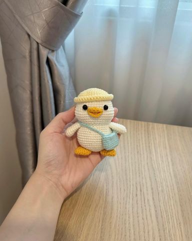 Crochet Duck Keychain