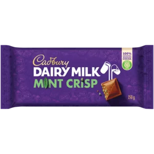 Cadbury Dairy Milk Mint Crisp Chocolate Slab 150g