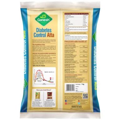 Ganesh Diabetes Control Atta - High In Fibre, 1 kg Pouch