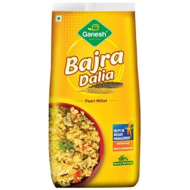 Ganesh Bajra Dalia/Pearl Millet - Protein Rich, Helps In Weight Management, 500 g Pouch