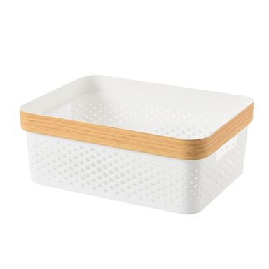 3pcs nordic multipurpose storage baskets with goldish lining