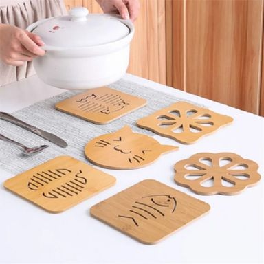 Wooden Heat Proof place mat 2pcs