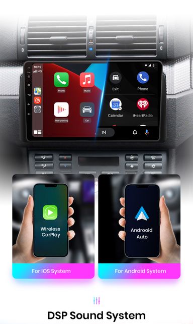Rádio 9" android Ford Fiesta e Focus WIFI GPS 1/16GB